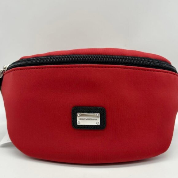 NWOT Dolce & Gabbana Unisex Nylon Sling Bag Fanny Pack Red